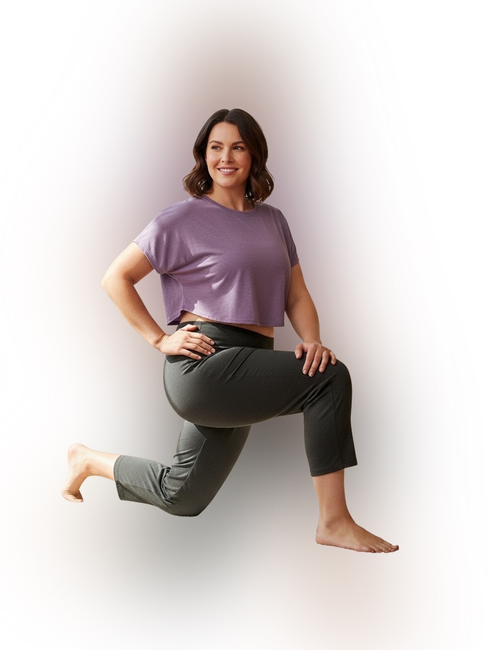 JONES & CO 1X Dark Gray Cropped Leggings R $45